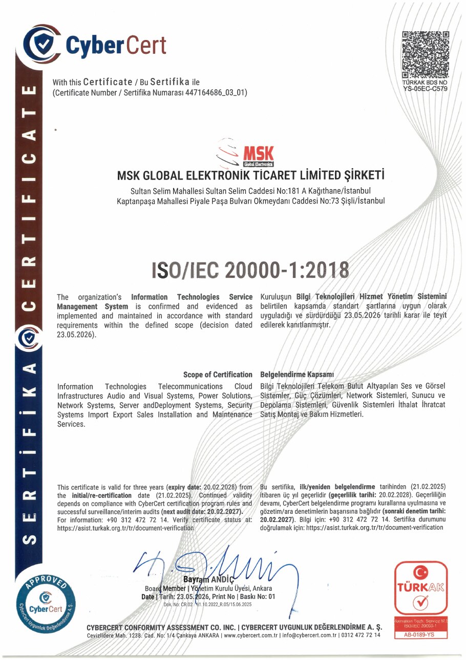 ISO/IEC 20000-1:2018