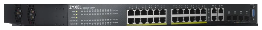 Zyxel GS2220-28HP 28 Port Gigabit PoE+ Yönetilebilir L2 Switch (375W)