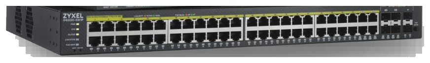 Zyxel GS2220-50HP 50 Port Gigabit PoE+ Yönetilebilir L2 Switch (375W)