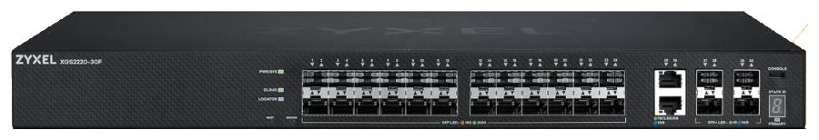 Zyxel XGS2220-30F 24 Port SFP + 4 Port 10G SFP+ L3 Fiber Access Switch
