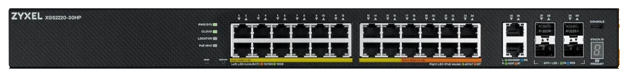 Zyxel XGS2220-30HP 30 Port Gigabit PoE+ L3 Access Switch (400W, 4x 10G SFP+)