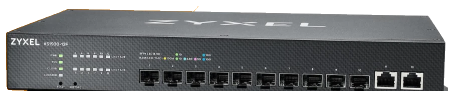 Zyxel XS1930-12F 10 Port 10G SFP+ + 2 Port Multi-Gigabit Smart Switch